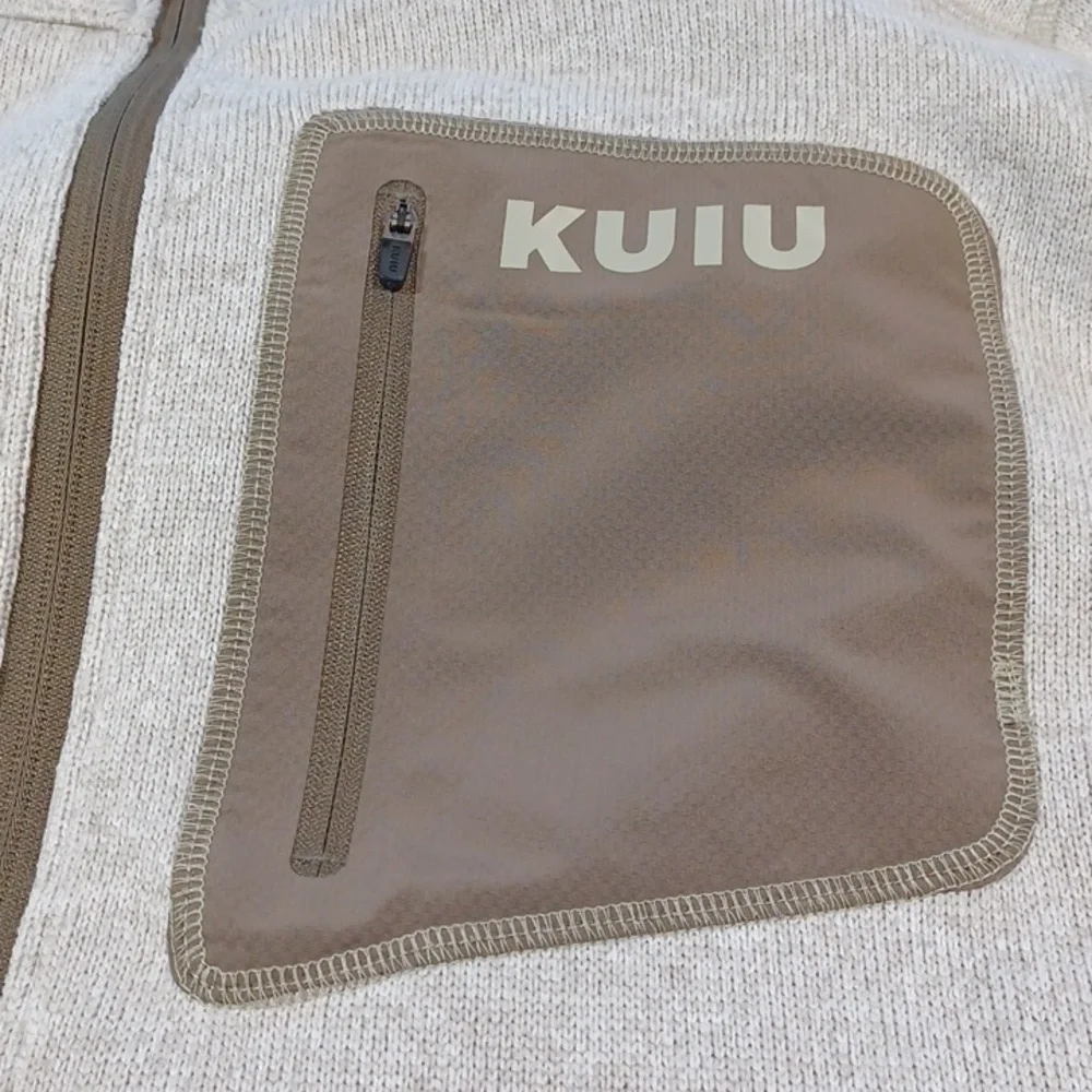 KUIU Base Camp High Loft Sweater Fleece Half Zip Pullover SZ XXL Tan Brown NEW_5